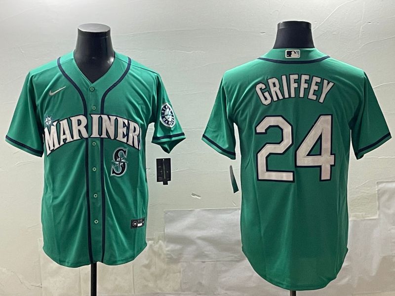 Men Seattle Mariners 24 Griffey Green Game 2025 Nike MLB Jersey style 5